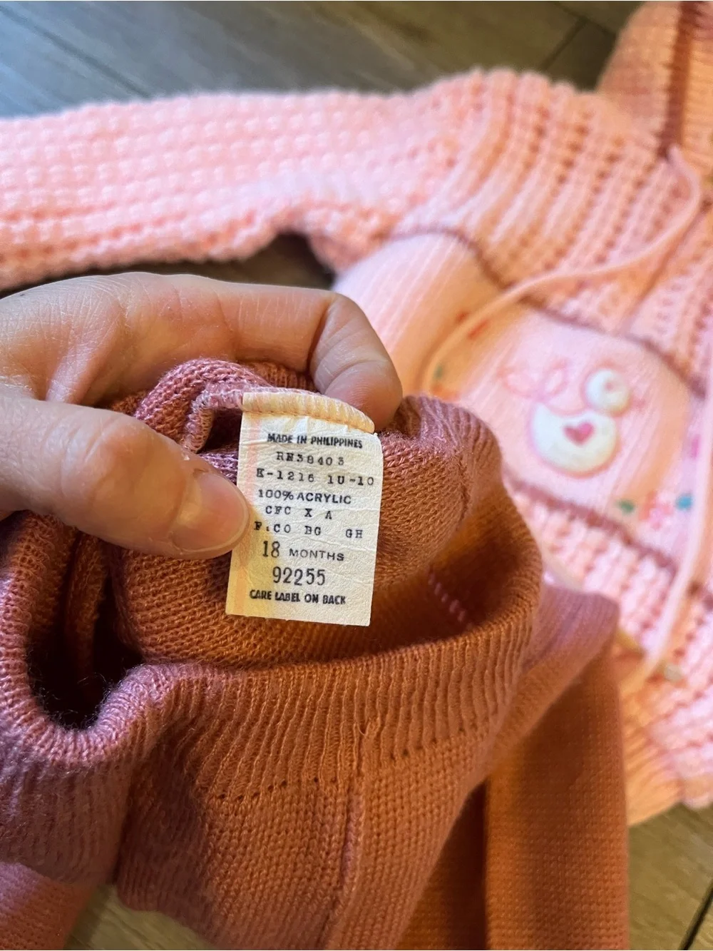 Vintage Toddler Girl’s Knit Sweater Set Size 18 Mo